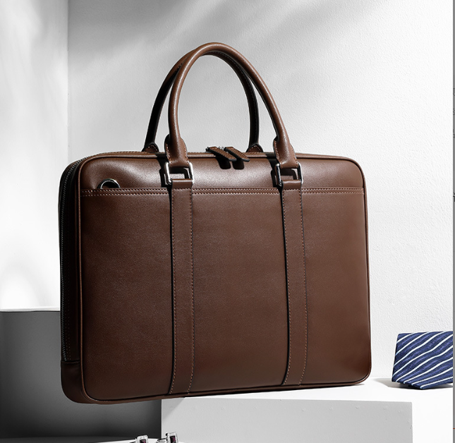 Multifunctional Leather Men's Business Briefcase