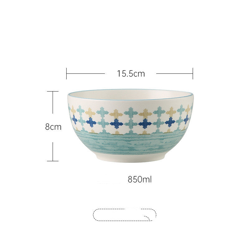 Nordic Style Ceramic Dishes Set for Household Use