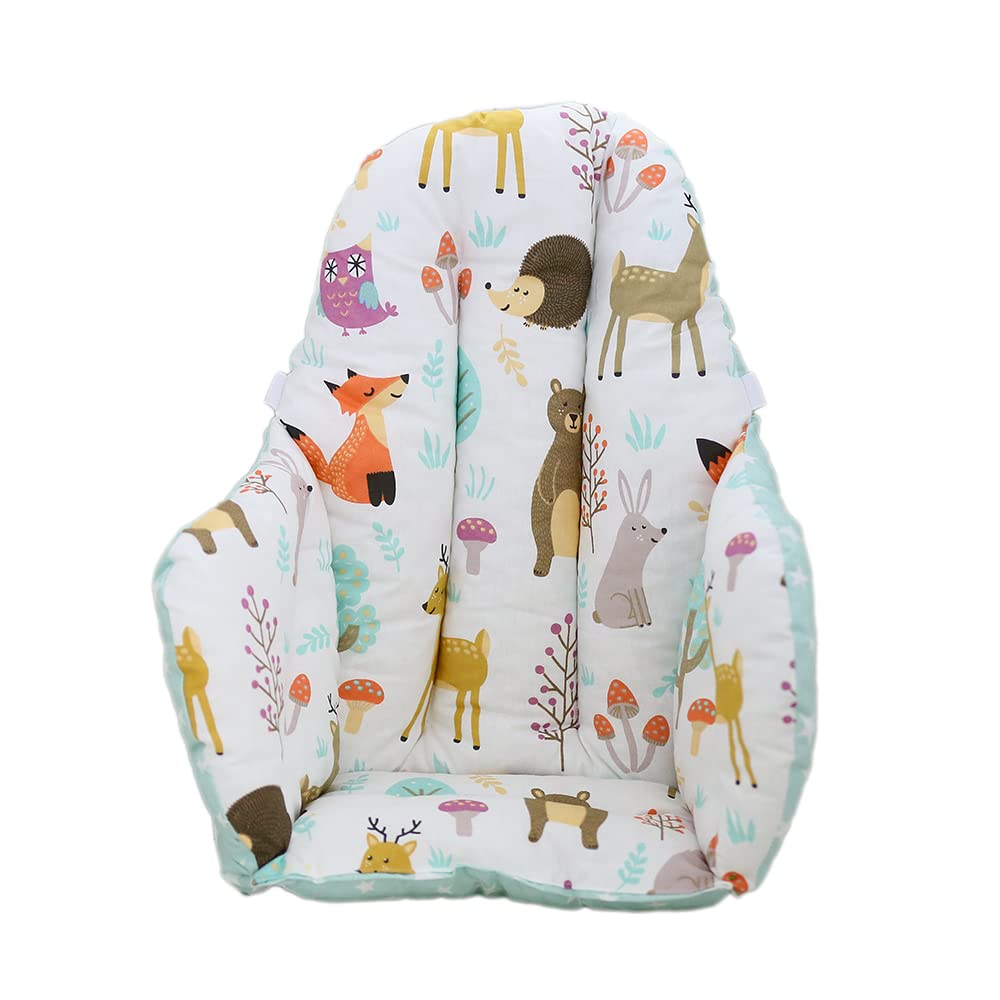Bebek Ozel High Chair Cushion for IKEA High Chair One Piece IKEA High Chair Accessories Cotton Antilop High Chair Accessories Washable IKEA High Chair Cushion (Nature Green)